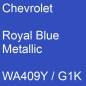 Preview: Chevrolet, Royal Blue Metallic, WA409Y / G1K.